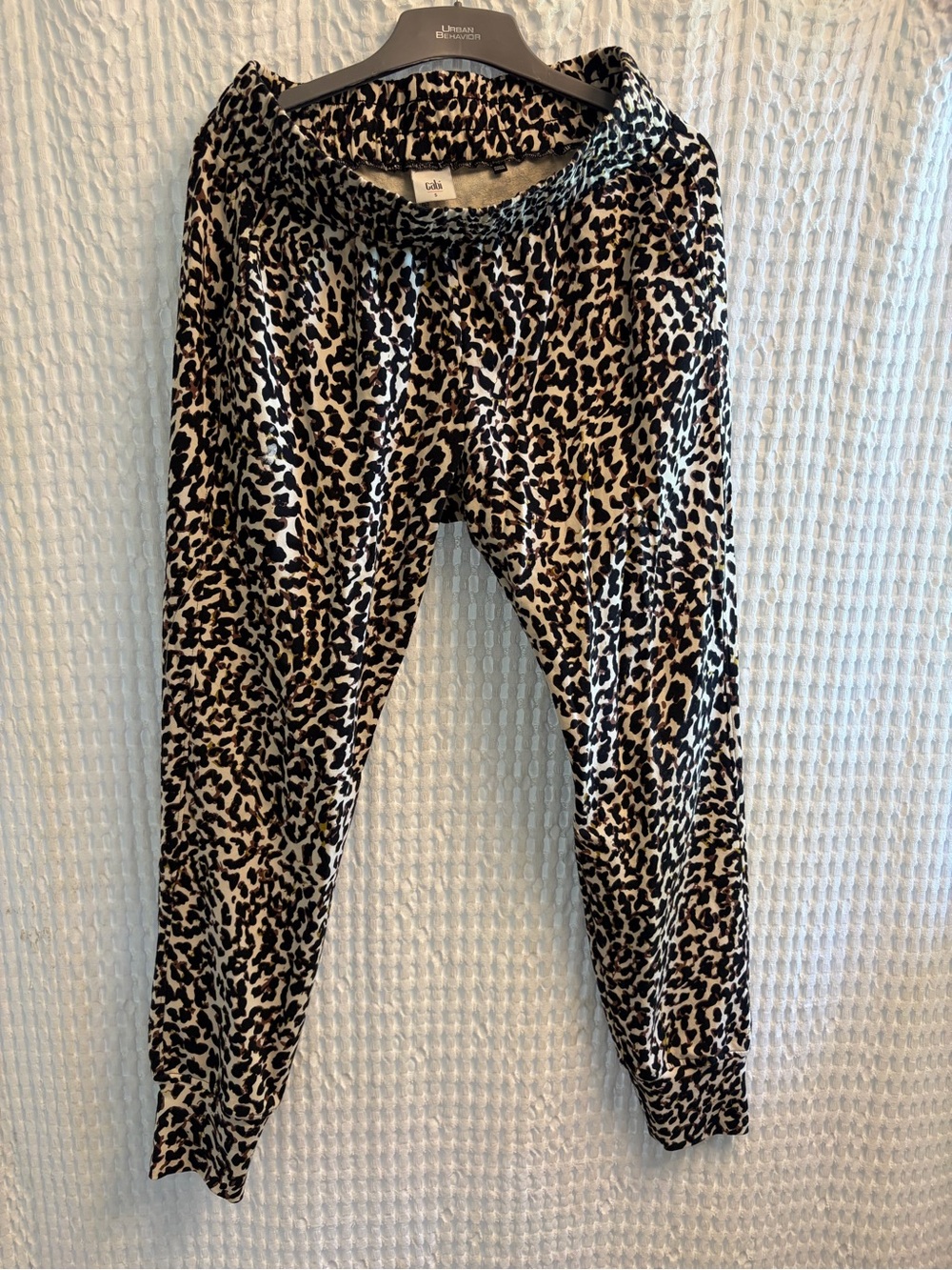 Leopard Print Lounger/jogger  Pants - Black and Tan